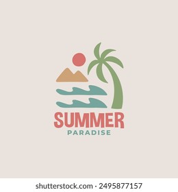 Vintage surf design template for surf club, surf shop, surf merch.