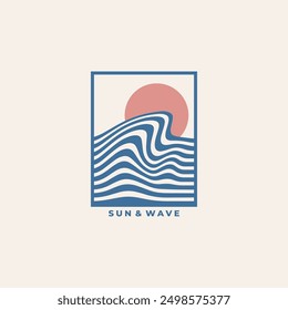 Vintage surf design template for surf club, surf shop, surf merch.