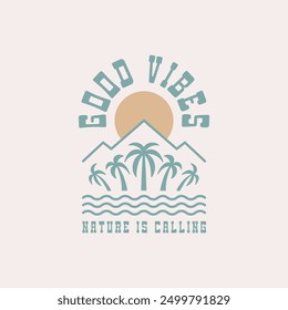 Vintage surf design template for surf club, surf shop, surf merch.