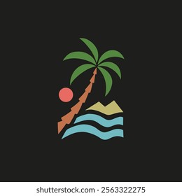 Vintage surf design template for surf club, surf shop, surf merch.