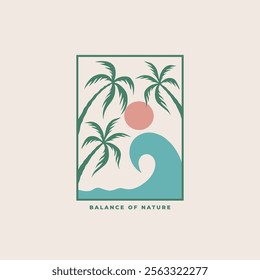 Vintage surf design template for surf club, surf shop, surf merch.