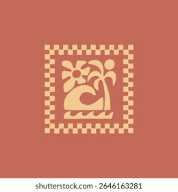 Vintage surf design template for surf club, surf shop, surf merch.	