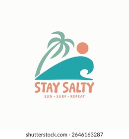 Vintage surf design template for surf club, surf shop, surf merch.	