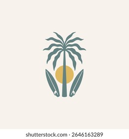Vintage surf design template for surf club, surf shop, surf merch.	