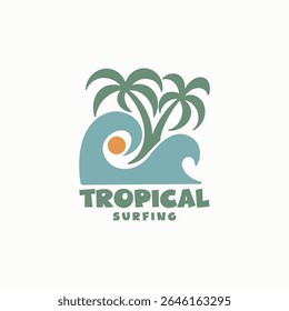 Vintage surf design template for surf club, surf shop, surf merch.	