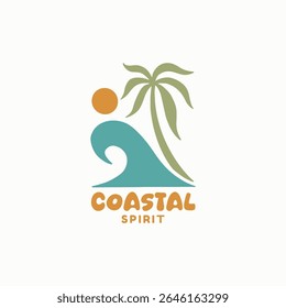 Vintage surf design template for surf club, surf shop, surf merch.	