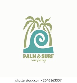 Vintage surf design template for surf club, surf shop, surf merch.	