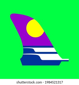 VINTAGE SURF FIN ART VECTOR