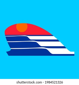 VINTAGE SURF FIN ART VECTOR