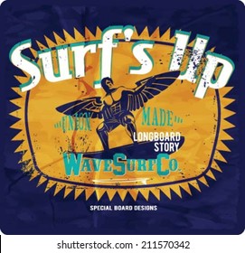 vintage surf print