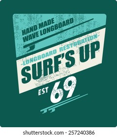 vintage surf print