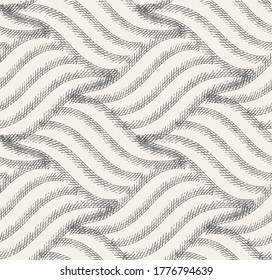 Diseño de superficie vintage. Patrón vectorial sin fisuras Textura elegante con ondas vintage. Patrón geométrico.