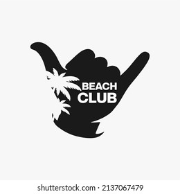 vintage surfing club logo vector