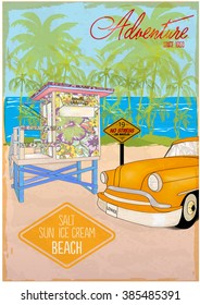 Vintage Surfing Graphics and Emblems