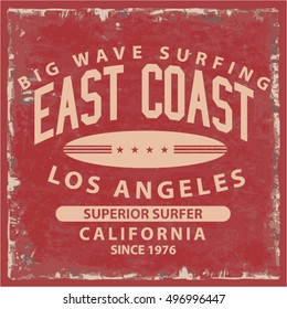 Vintage Surfing Graphics and Emblems.