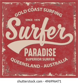 Vintage Surfing Graphics and Emblems.