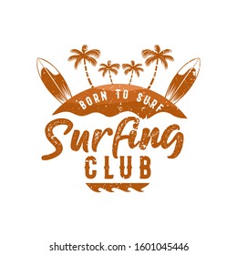 Vintage Surfing Graphics and retro logo vector illustration