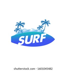 Vintage Surfing Graphics and retro logo vector illustration