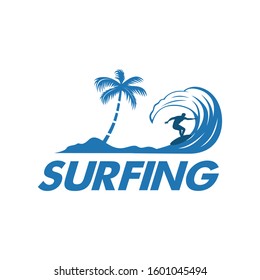 Vintage Surfing Graphics and retro logo vector illustration