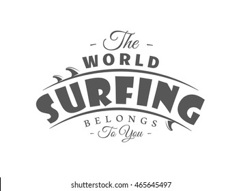 Vintage surfing label. Design element. Vector illustration