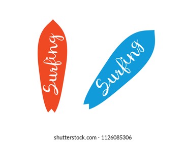 Vintage Surfing logo. Surf retro logotype. Surfing emblem