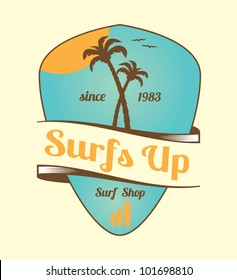 Vintage Surfs Up Emblem
