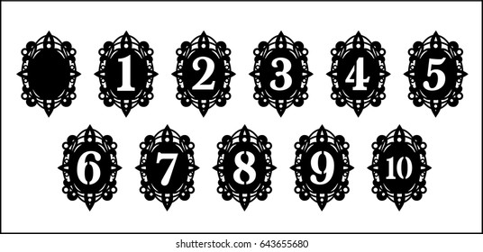 Vintage suspension on the table with figures- die cut pattern. Cutout silhouette panel. Fretwork oriental background. Laser cut pattern background vector.Vector ornate, ornamental.wood/Paper cutting