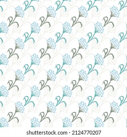 Vintage Sweet Floral in White Background Color Vector Graphic Seamless Pattern can be use for background and apparel design