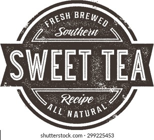 Vintage Sweet Tea Menu Stamp or Restaurant Sign