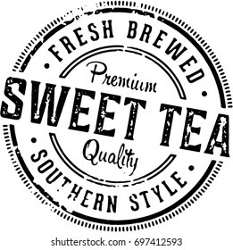 Vintage Sweet Tea Rubber Stamp Image