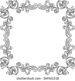 Vintage swirl board is isolated on white