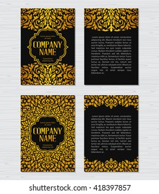 Vintage swirl cover design. Vector cover, brochure, banner, poster, flyer, card background template.