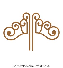 Vintage swirl decoration