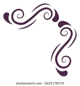 Vintage swirl ornament. Vector illustration