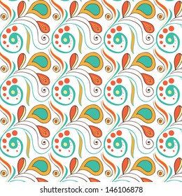 Vintage swirl seamless pattern