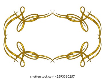 Vintage swirling frame. Retro decorative curling vignette.