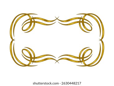 Vintage swirling frame. Retro decorative curling vignette.