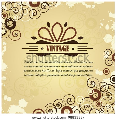 Vintage swirly layout