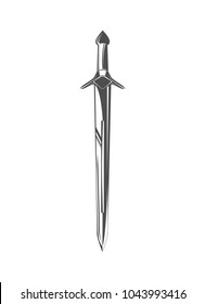 Vintage sword icon. Vector illustration isolated on white background.