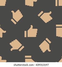 Vintage symbol like seamless pattern. Stylish retro print for covering or wrapping. Vector Illustration background.