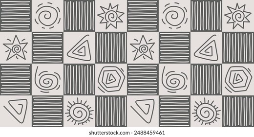 vintage symbol vector pattern. antique background seamless pattern with classic symbol suitable for your design element needs
