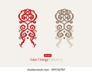 Vintage Symmetrical Asian Pattern
