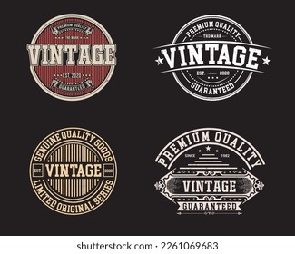 Vintage t shirt design vector file. Retro print for t-shirt design. Graphics for authentic apparel. Collection of tee shirt badge. Vector illustration