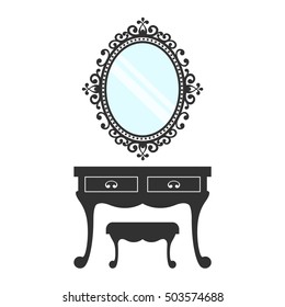 vintage table and chair