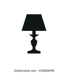 Vintage table lamp icon. Simple vector illustration.
