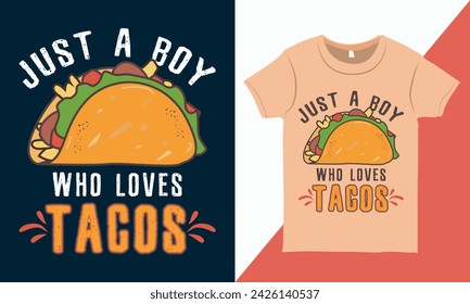 Vintage Taco Lover T-shirt Design Vector, Taco Lovers Funny T-shirt Vector, Tacos T-shirts