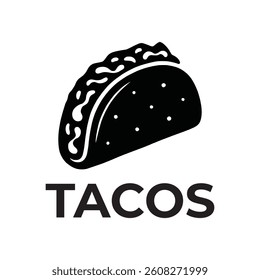 Vintage tacos logo template design concept. Simple tacos sign illustration, vector.