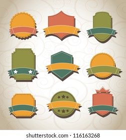 vintage tags over vintage background vector illustration