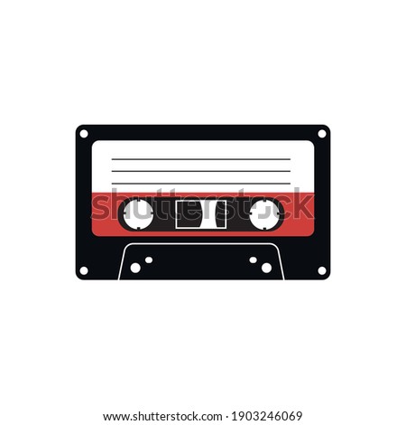 Vintage tape cassette. Vector illustration eps 10