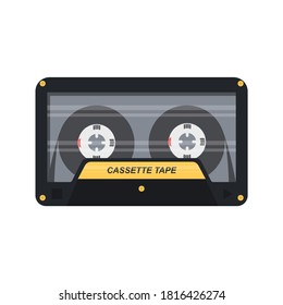 vintage tape cassette vector. on a white background